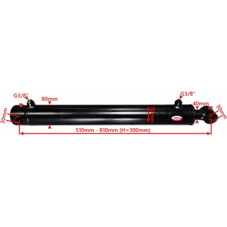 SIŁOWNIK HYDRAULICZNY SMT1G 70x40 SKOK 300 2-STR